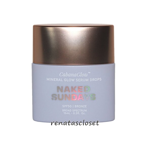 Naked Sundays CabanaGlow SPF 50 Mineral Glow Serum Drops - Bronze NWT/NIB - Picture 5 of 8